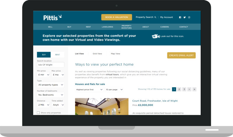 Property search preview